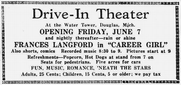 Douglas Drive-In Theatre - Old Ad From Andrew Wilson (newer photo)